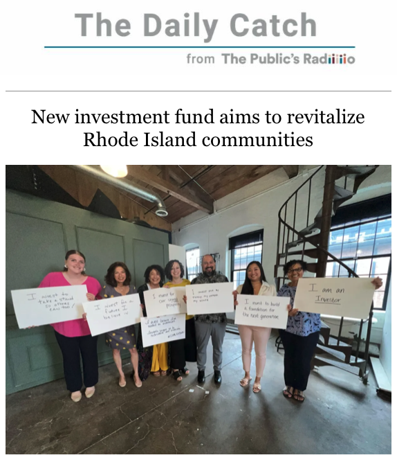 Screenshot of TPR's The Daily Catch newsletter, with photo of investors